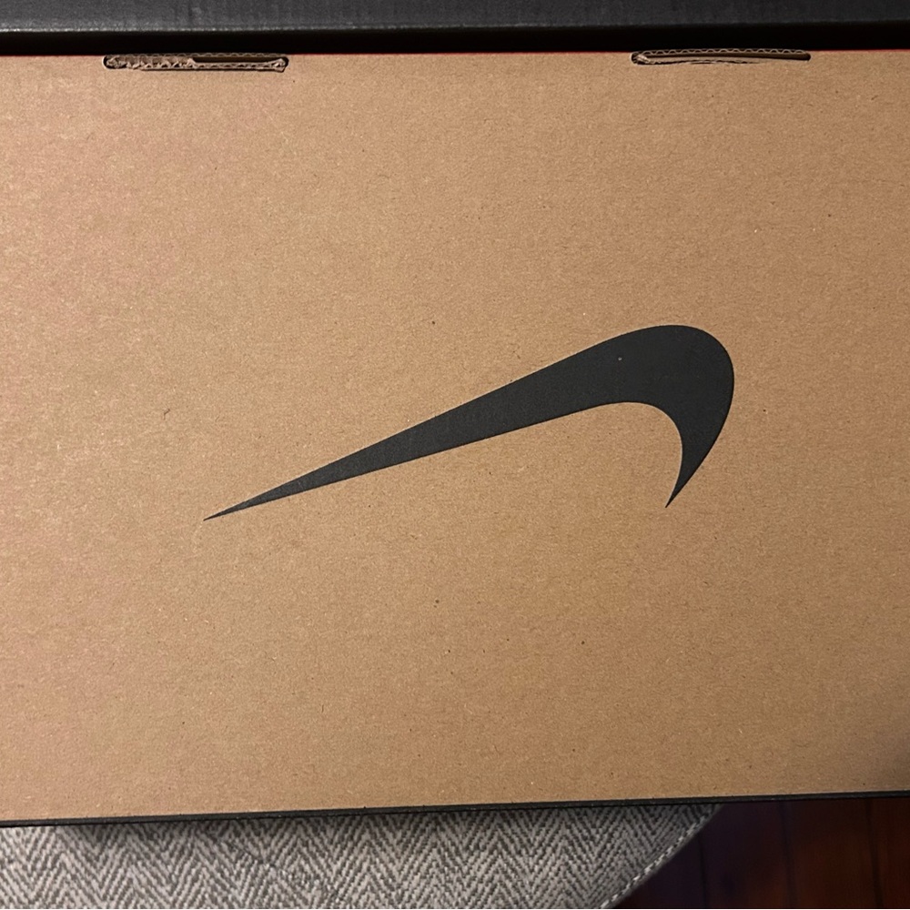 Nike Tan Shoe Box with Black Swoosh